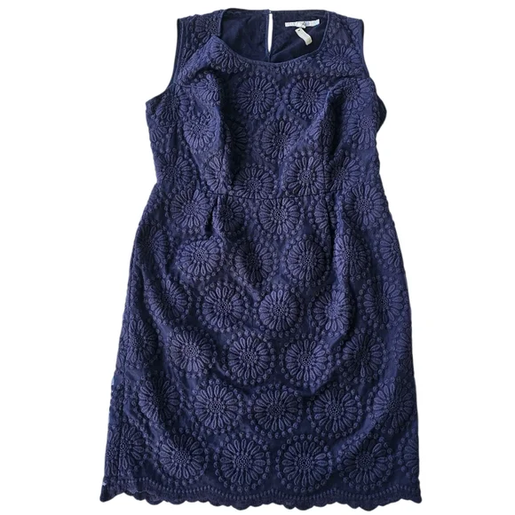 Boden Embroidered Organza Lace Dress - Women's Size 12 - Picture 3 of 16